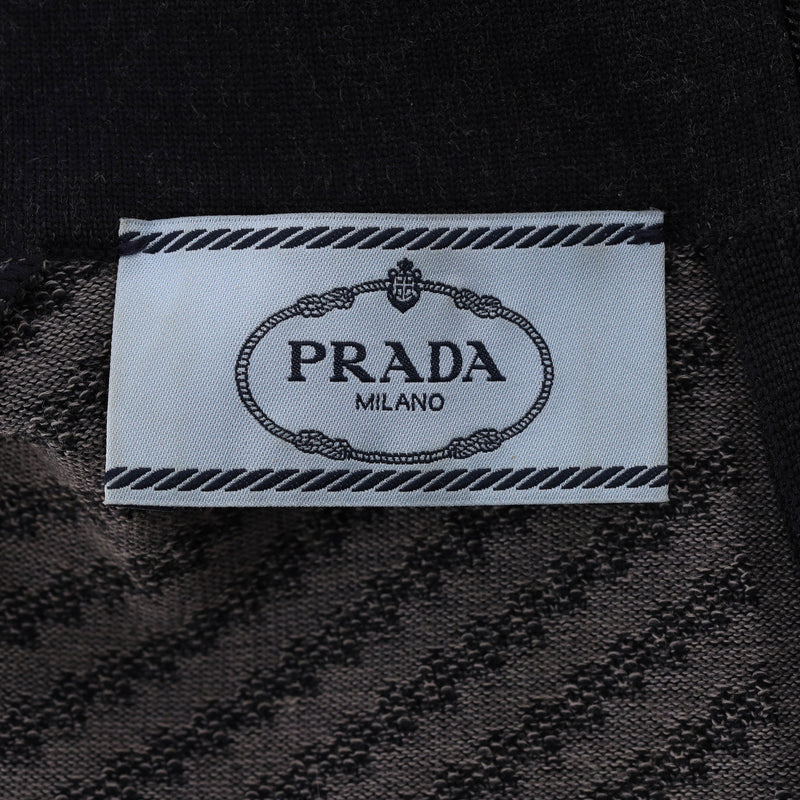 Prada Geometric-Pattern Turtleneck Fitted Top. Size 40IT