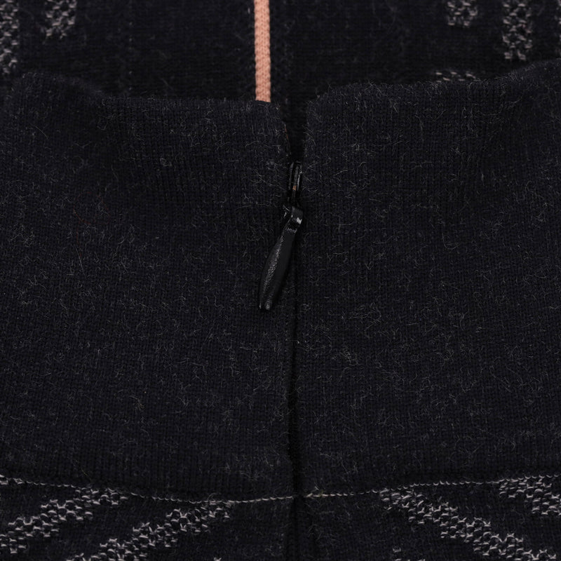 Prada Geometric-Pattern Turtleneck Fitted Top. Size 40IT