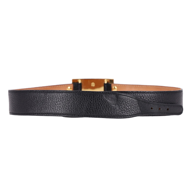 Emilio Pucci Logo Buckle Leather Belt