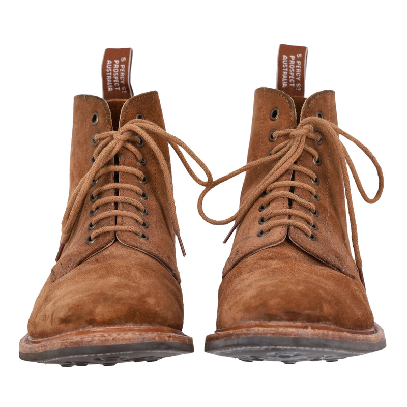 R.M. Williams Waxed Suede Lace-Up Boots. Size 41
