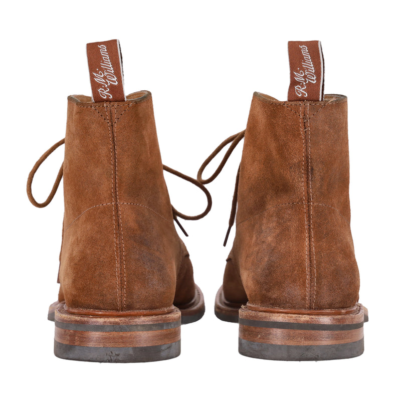 R.M. Williams Waxed Suede Lace-Up Boots. Size 41