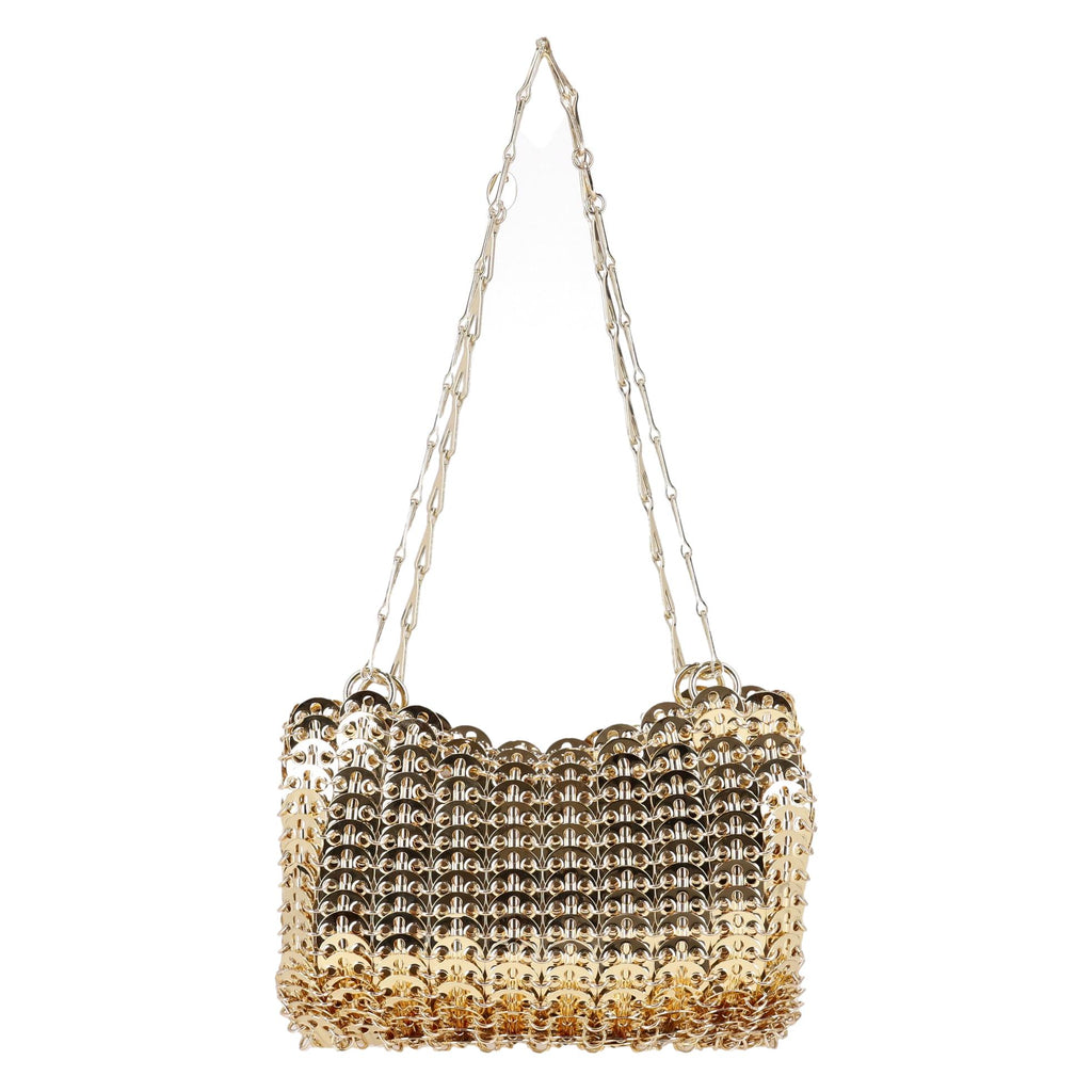 バッグ Rabanne 1969 nano gold Paco Rabanne Metallic Linked Discs Iconic Nano 1969 Bag – Shush London