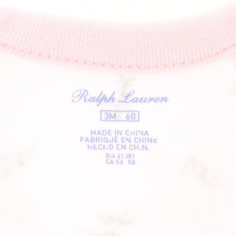Ralph Lauren Baby Cotton Floral Print  Sleepsuit. Size 3M