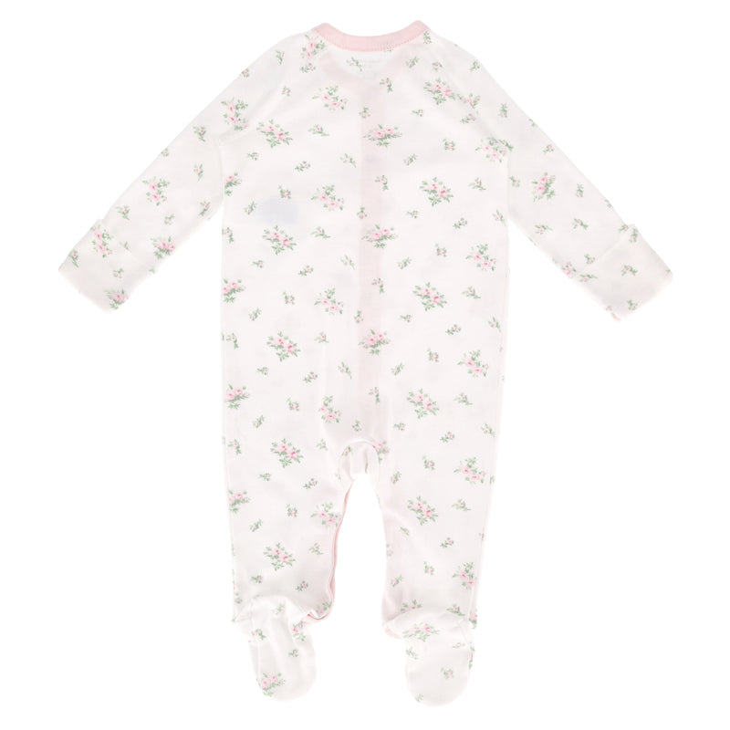 Ralph Lauren Baby Cotton Floral Print  Sleepsuit. Size 6M