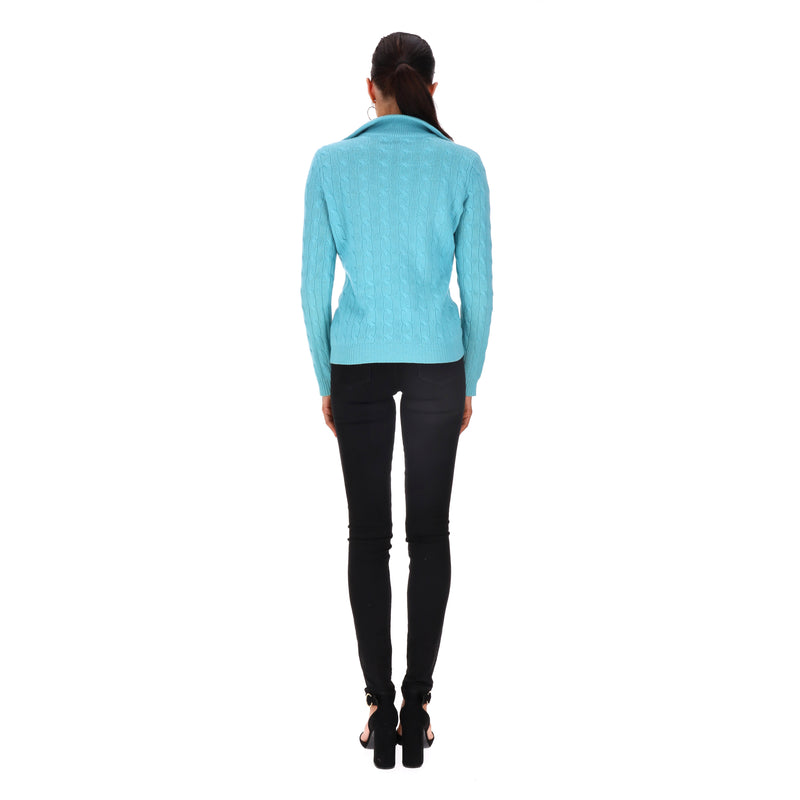 Ralph Lauren Cable Knit V-Neck Cashmere Jumper. Size S