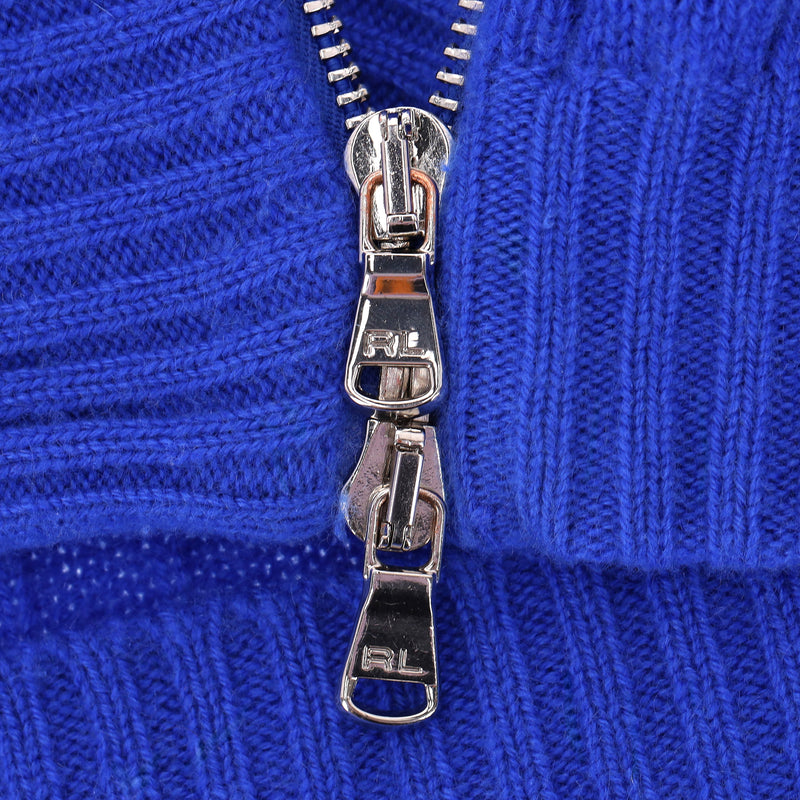 Ralph Lauren Cable-Knit Cashmere Zipped Jumper. Size M