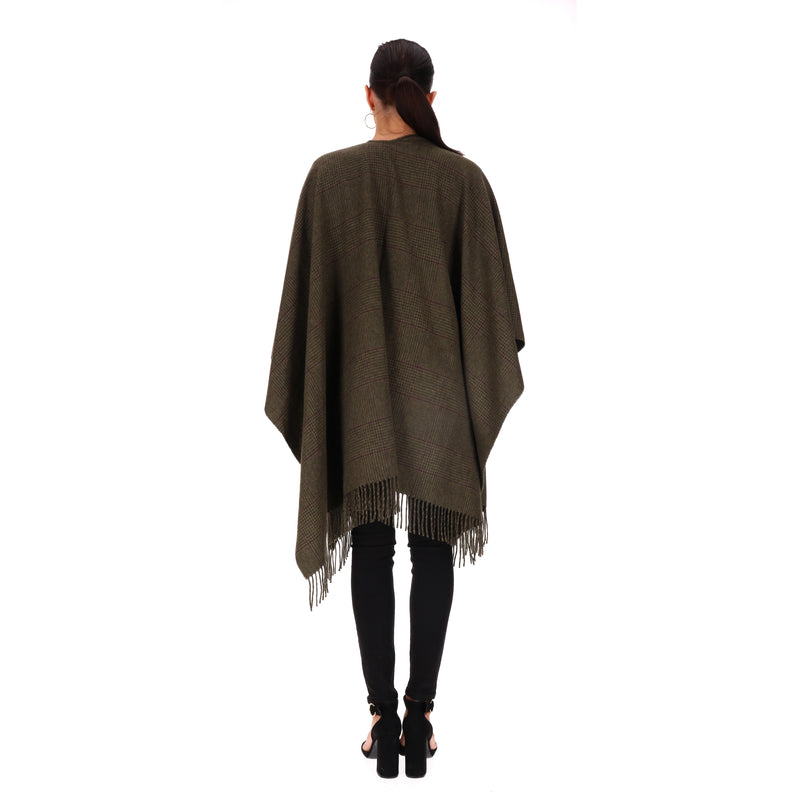 Ralph Laurent Cashmere Fringed Cape. One Size