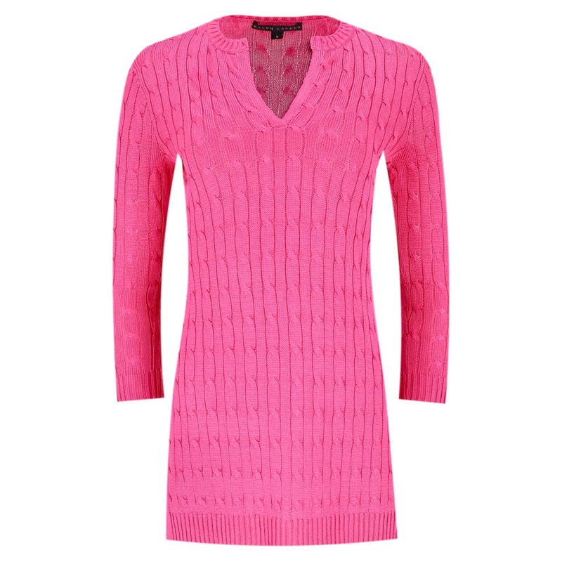 Ralph Lauren Cable-Knit Longline Silk Jumper. Size M