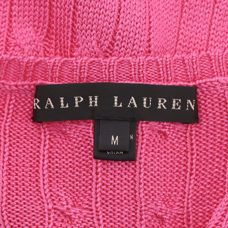 Ralph Lauren Cable-Knit Longline Silk Jumper. Size M