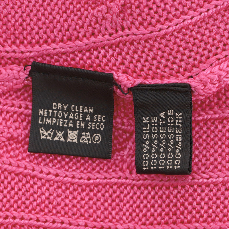 Ralph Lauren Cable-Knit Longline Silk Jumper. Size M