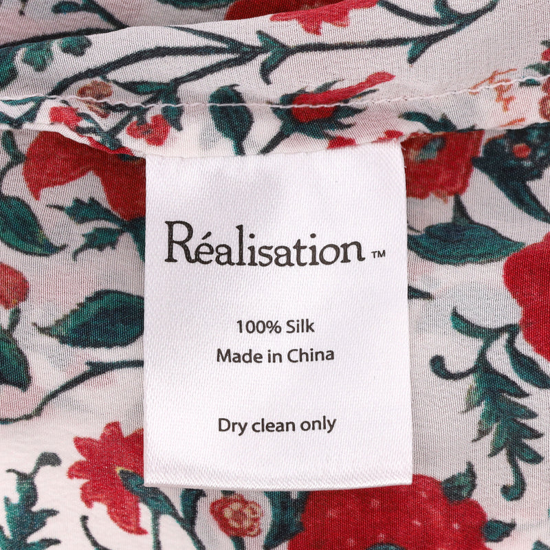 Realisation Bustier Camisole Floral Print Silk Top. Size XS