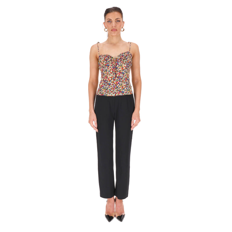 Realisation Bustier Camisole Floral Print Silk Top. Size XS