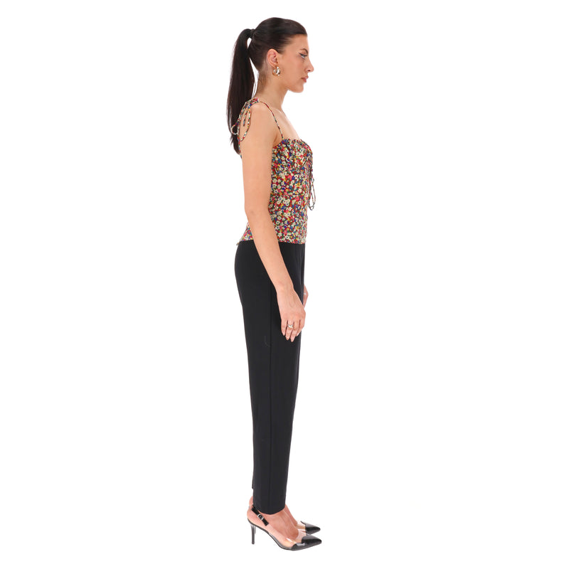 Realisation Bustier Camisole Floral Print Silk Top. Size XS