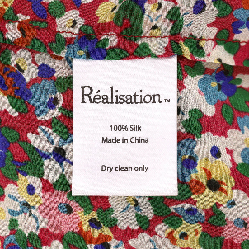 Realisation Bustier Camisole Floral Print Silk Top. Size XS