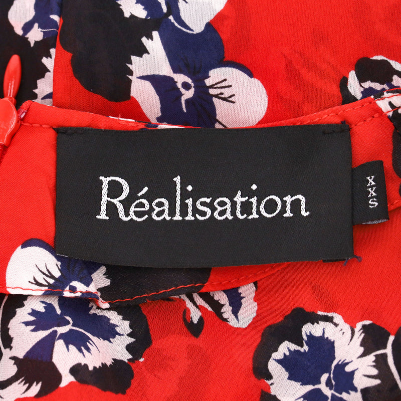 Realisation Floral Print Silk Skater Dress. Size XXS