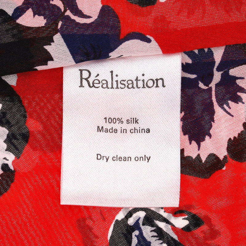 Realisation Floral Print Silk Skater Dress. Size XXS