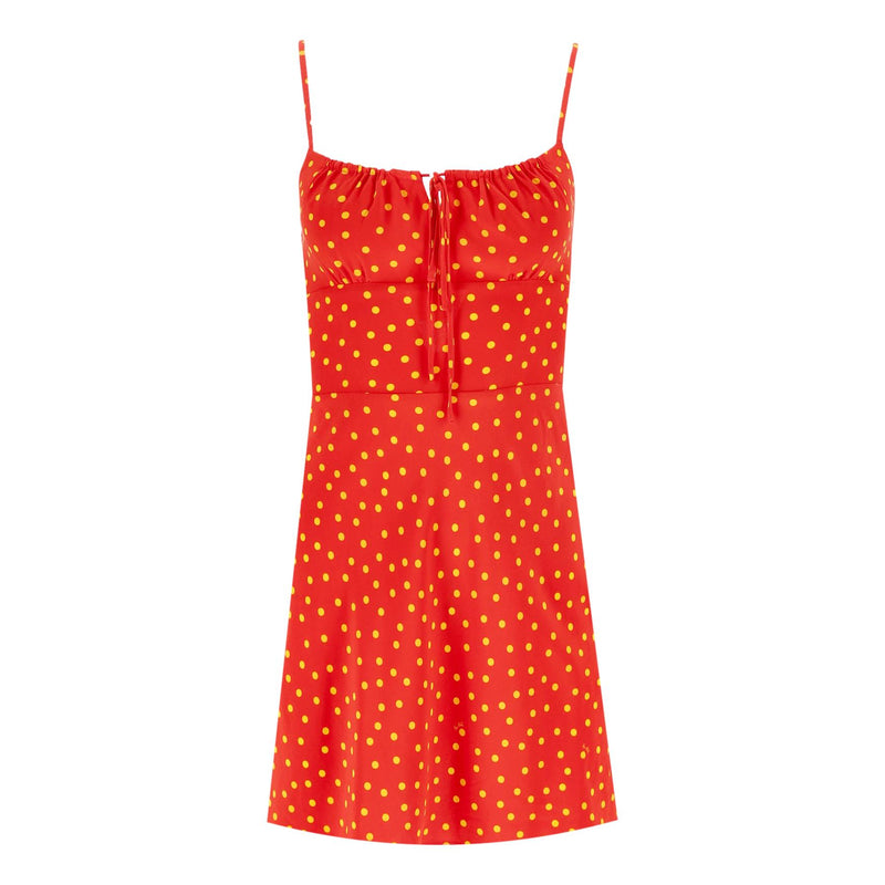 Realisation Polka-Dot Silk Mini Dress. Size XS