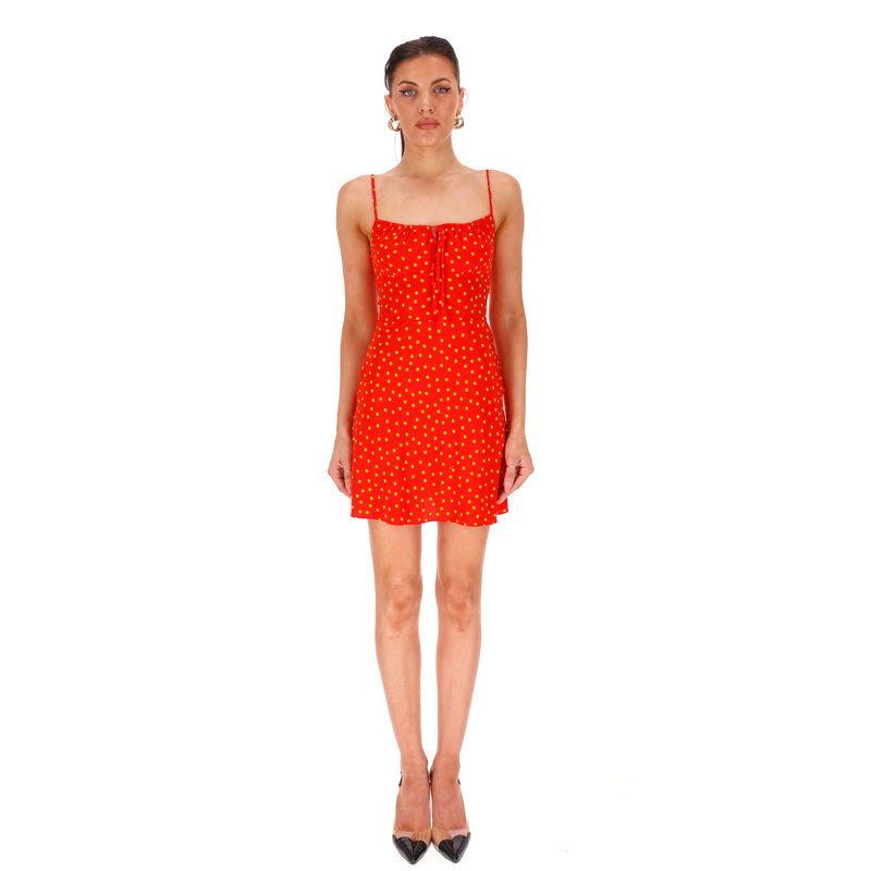 Realisation Polka-Dot Silk Mini Dress. Size XS