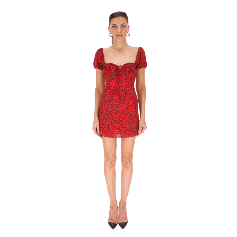 Realisation Printed Silk Mini Dress. Size XXS