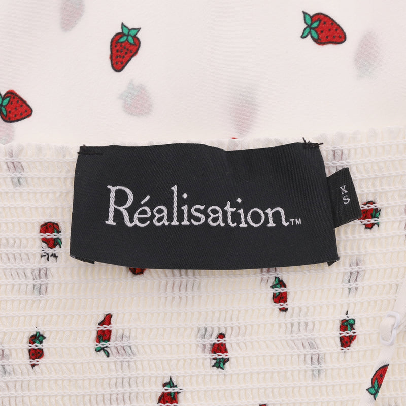 Realisation Strawberry Print Silk Dress. Size XS
