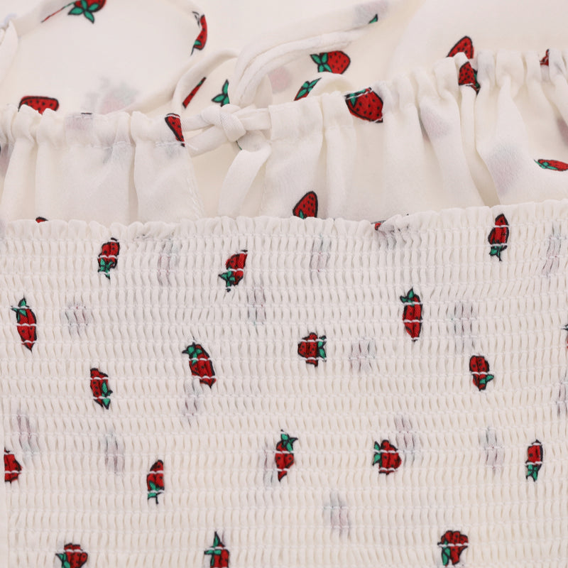 Realisation Strawberry Print Silk Dress. Size XS