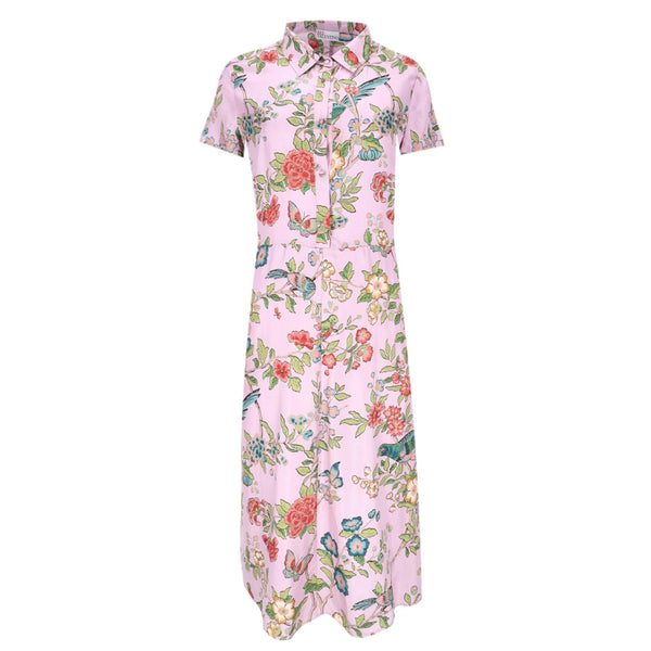 Red Valentino Silk Floral Shirt Dress. Size 48IT