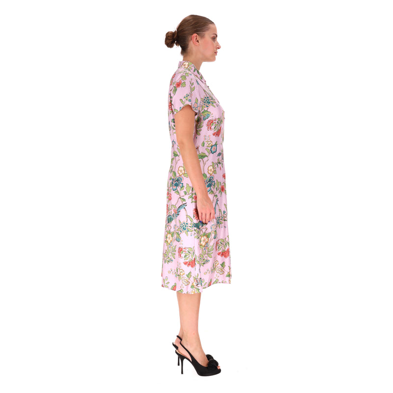 Red Valentino Silk Floral Shirt Dress. Size 48IT