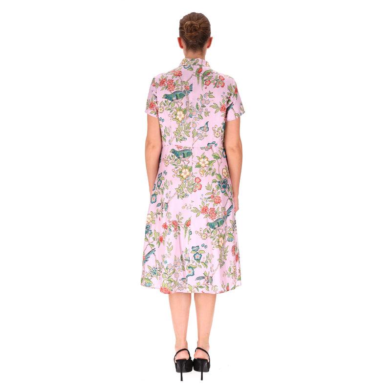 Red Valentino Silk Floral Shirt Dress. Size 48IT