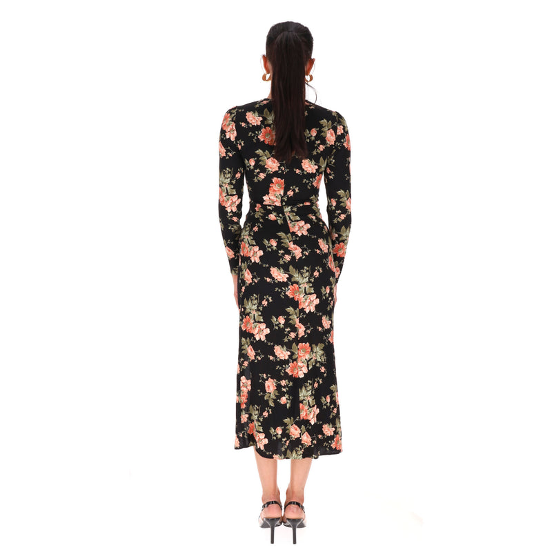 Reformation Floral Print Midi Dress. Size 0
