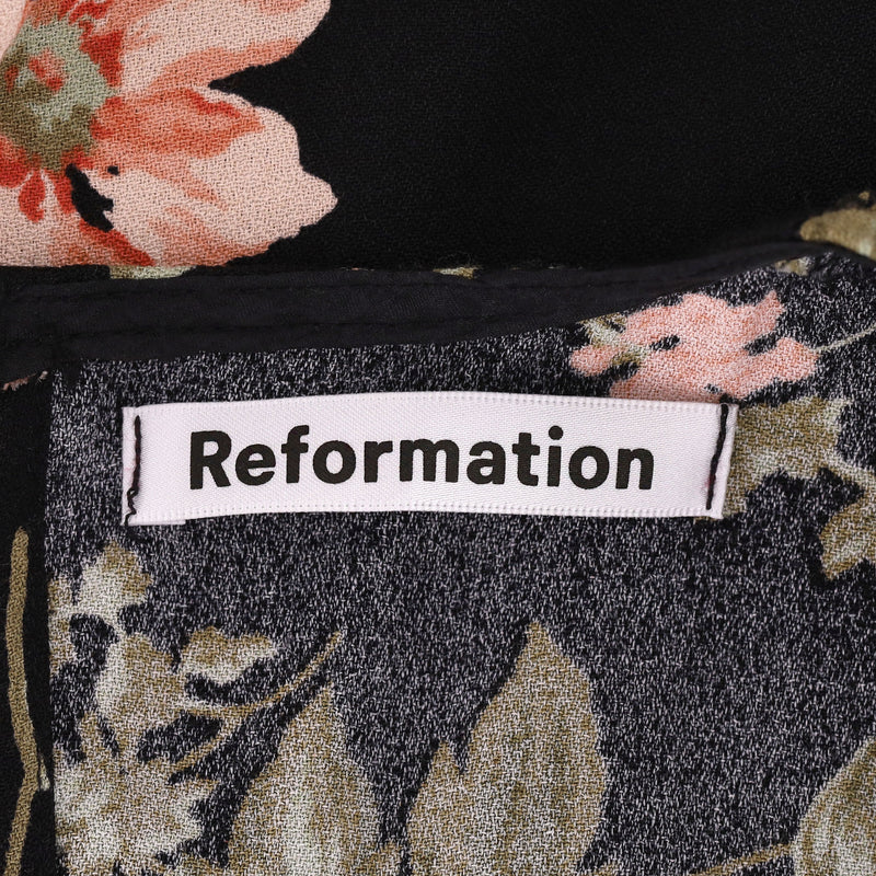 Reformation Floral Print Midi Dress. Size 0