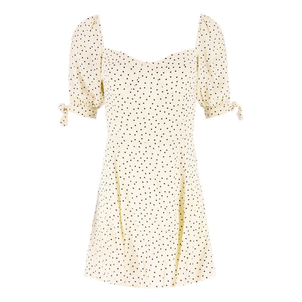 Reformation Polka-Dot Puff Sleeve Mini Dress. Size 6US