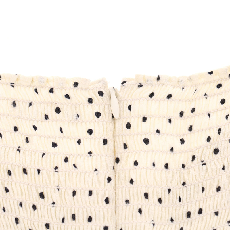 Reformation Polka-Dot Puff Sleeve Mini Dress. Size 6US