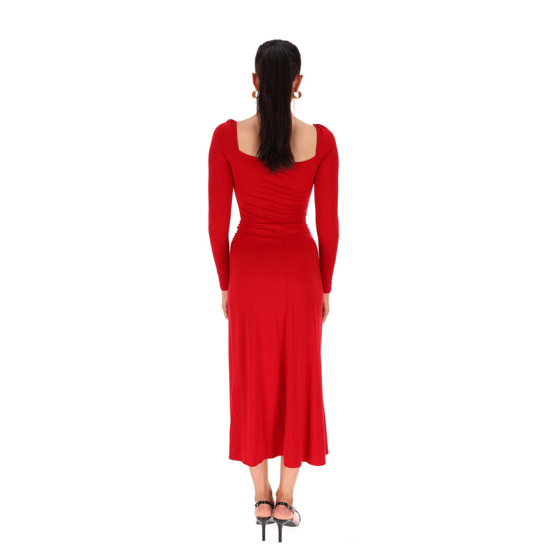 Reformation Front Slit Ruched Detail Dress. Size XS
