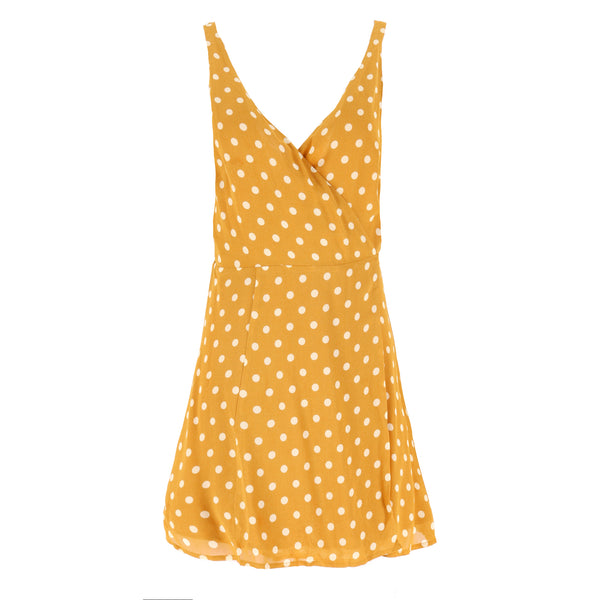 Reformation Polka-Dot Wrap Mini Dress. Size M