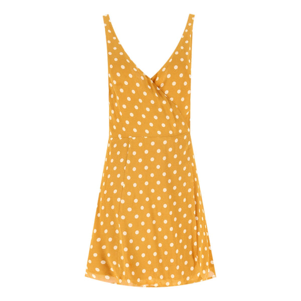 Reformation Polka-Dot Wrap Mini Dress. Size M