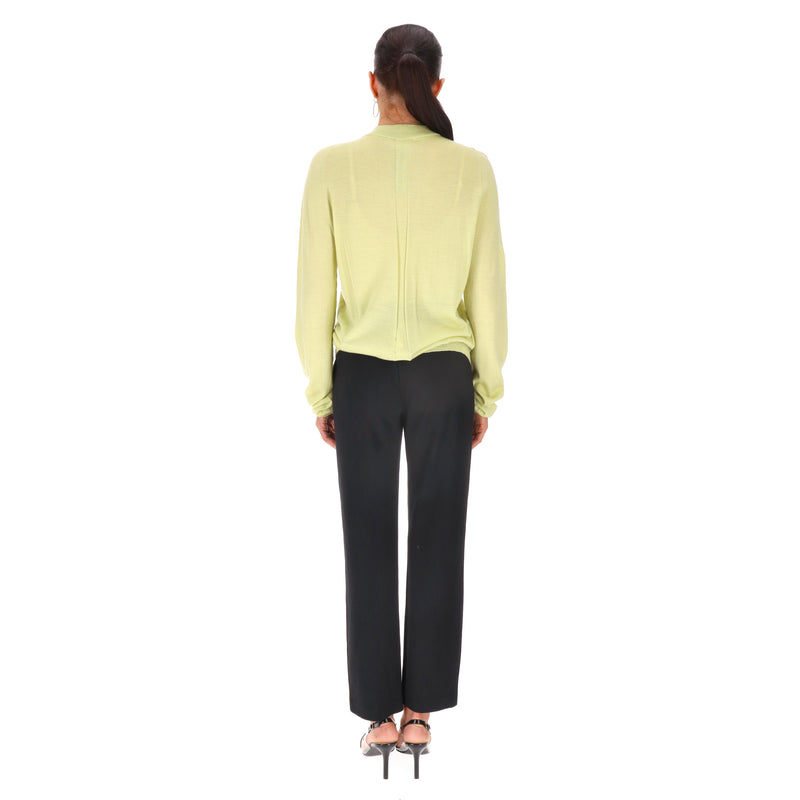 Rick Owens Mock Neck Wool Sweater.Size L