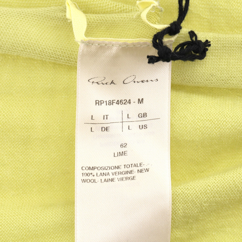 Rick Owens Mock Neck Wool Sweater.Size L