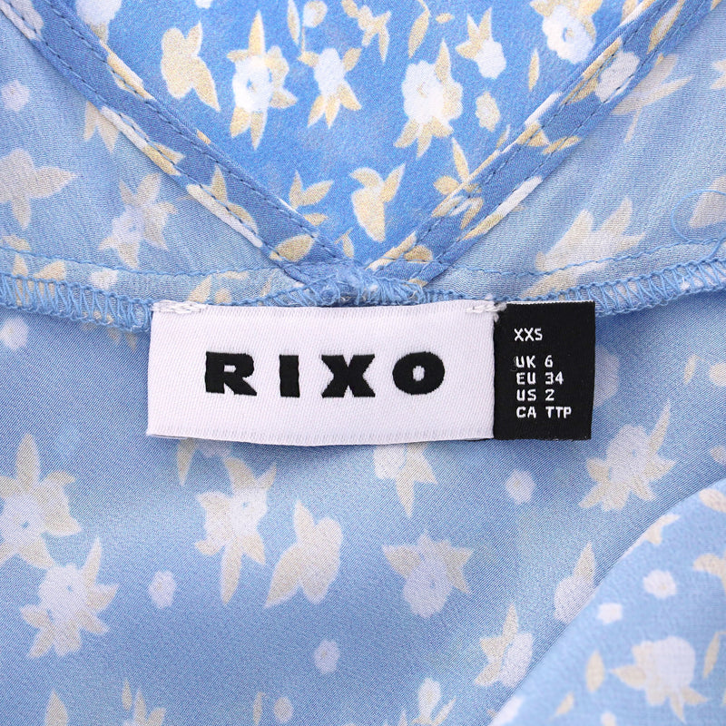 Rixo Floral Print Silk Maxi Dress. Size XXS
