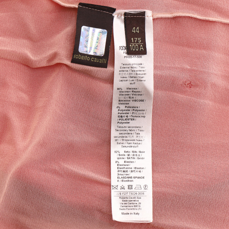 Roberto Cavalli Ruffled Embellished Long Dress. Size 44IT