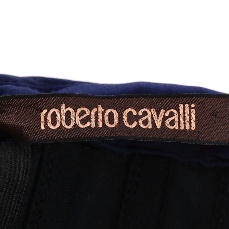 Roberto Cavalli Jewel Embellished Silk Evening Gown. Size 44IT