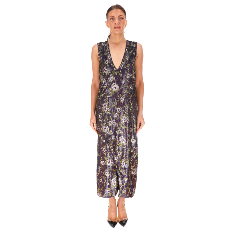 Rochas Sequin Embellished Midi Dress. Size 40IT