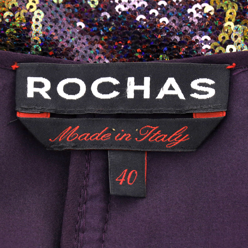 Rochas Sequin Embellished Midi Dress. Size 40IT