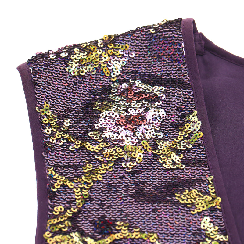 Rochas Sequin Embellished Midi Dress. Size 40IT