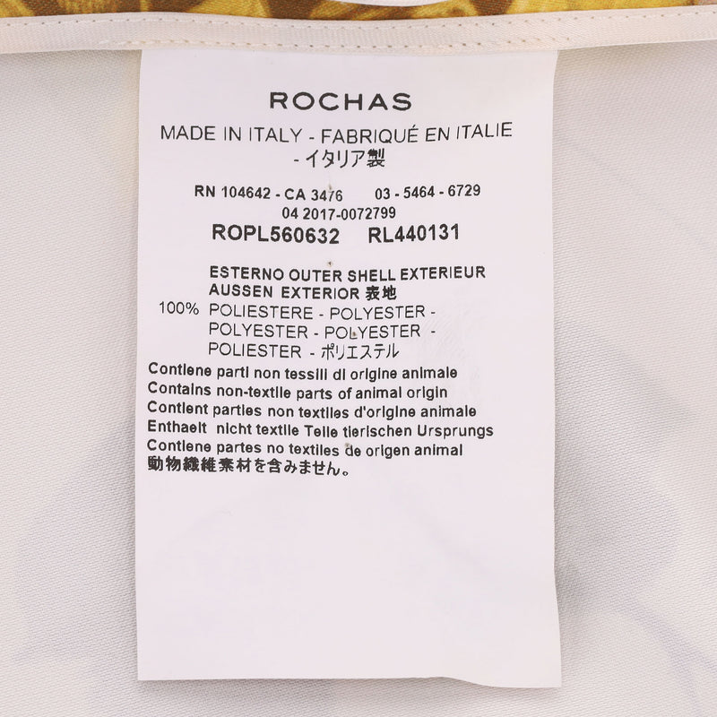 Rochas Rose Print Satin Top. Size 40IT