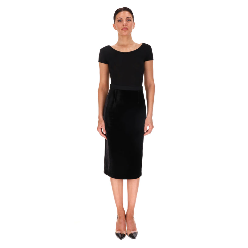 Roland Mouret Velvet Silk Blend Pencil Skirt. Size 10UK