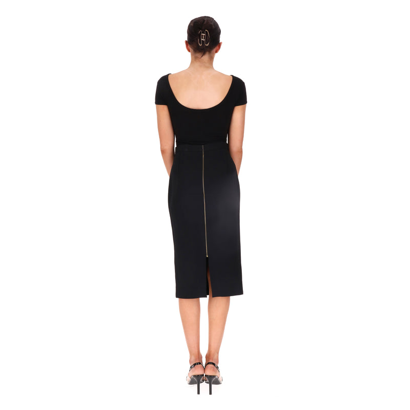 Roland Mouret Velvet Silk Blend Pencil Skirt. Size 10UK