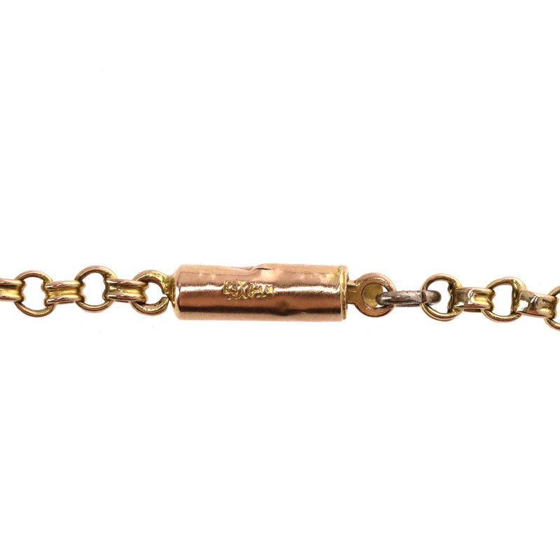 Rose Cut Diamond Bow Necklace Georgian Vintage In 15ct Gold