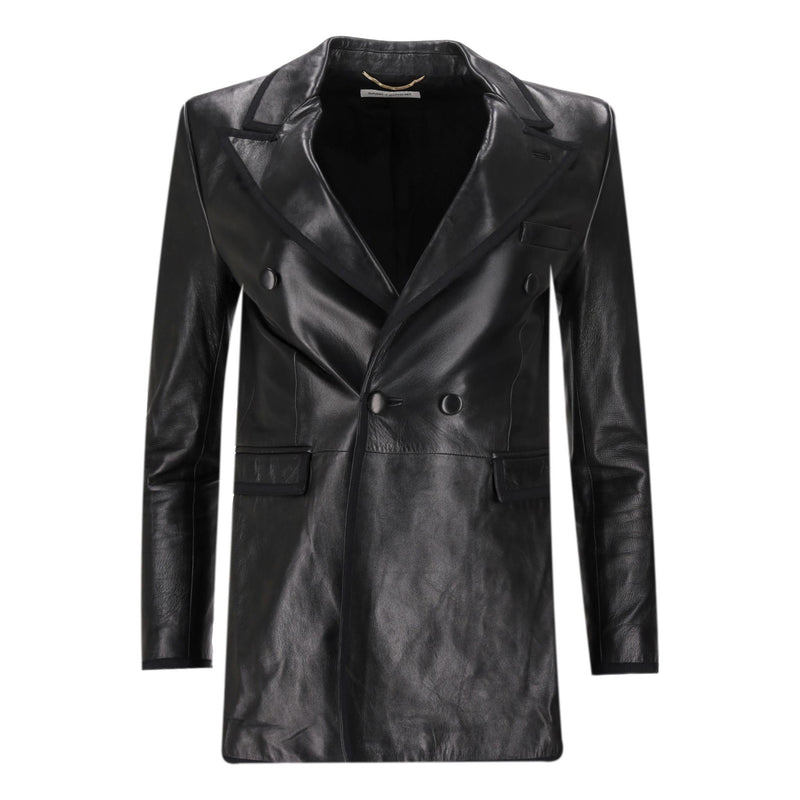 Saint Laurent Lambskin Leather Blazer. Size 36FR