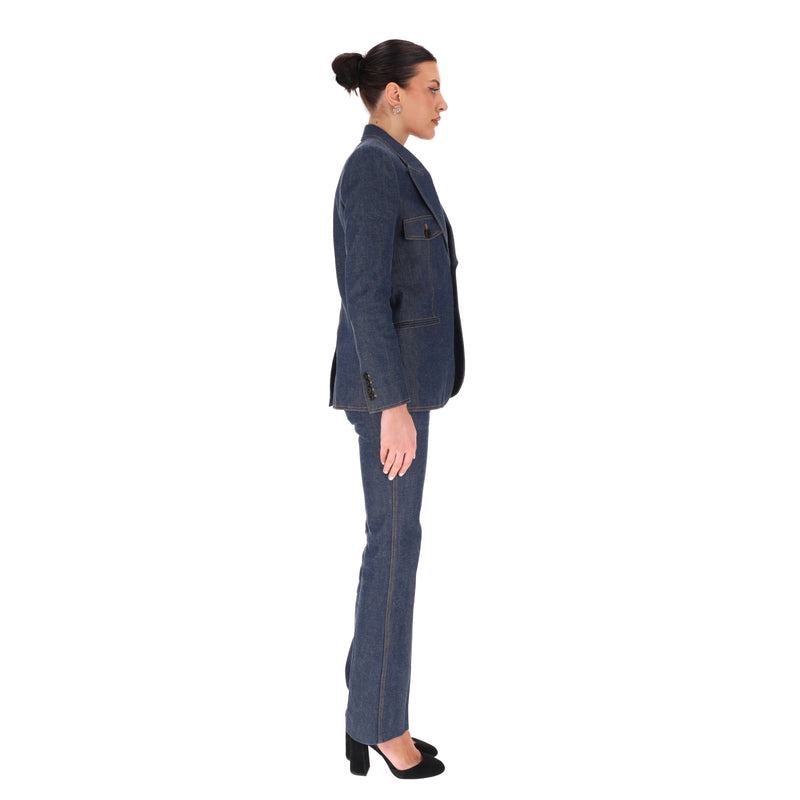Saint Laurent Matching Denim Jacket & Trousers. Size 36FR