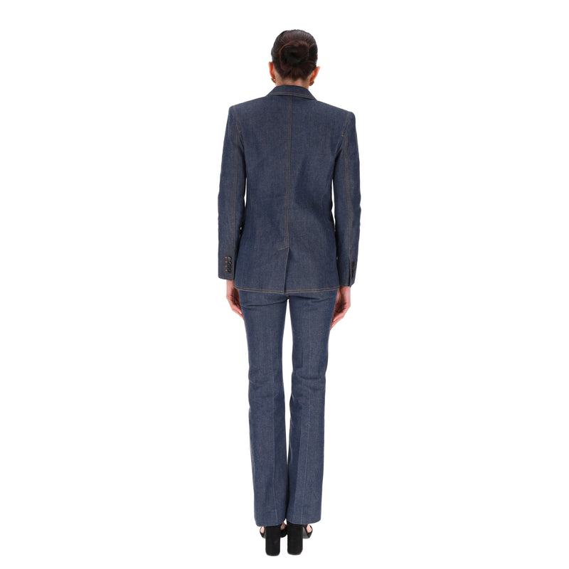 Saint Laurent Matching Denim Jacket & Trousers. Size 36FR